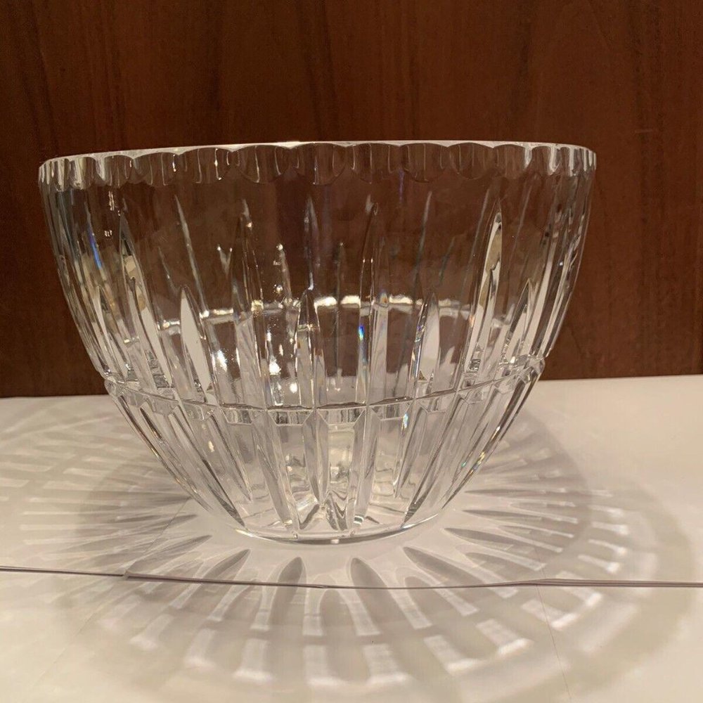 Beautiful Etched Crystal Dish Decorative Bowl - Home Decor